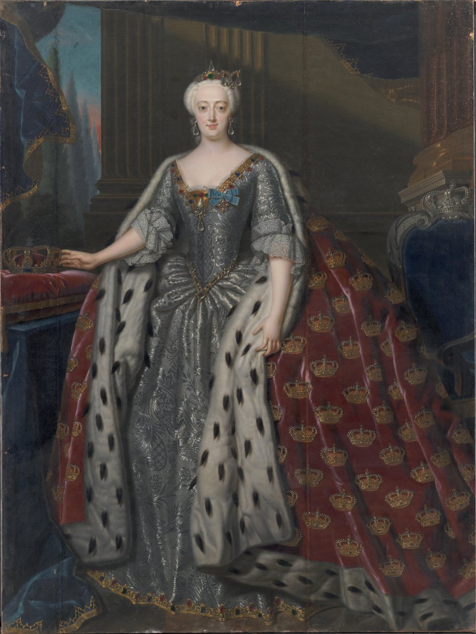 Sophie Magdalene of Brandenburg-Kulmbach 1700-1770, Queen of Denmark and Norway, 1739 by Andreas Møller