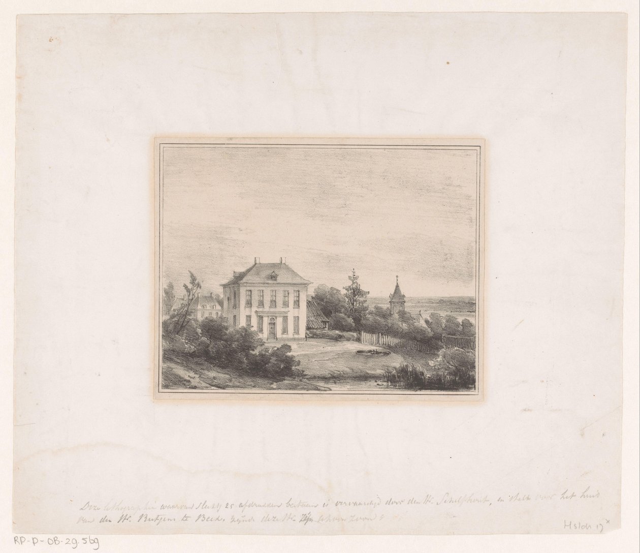House of Mr. Rutgers in Beek by Andreas Schelfhout