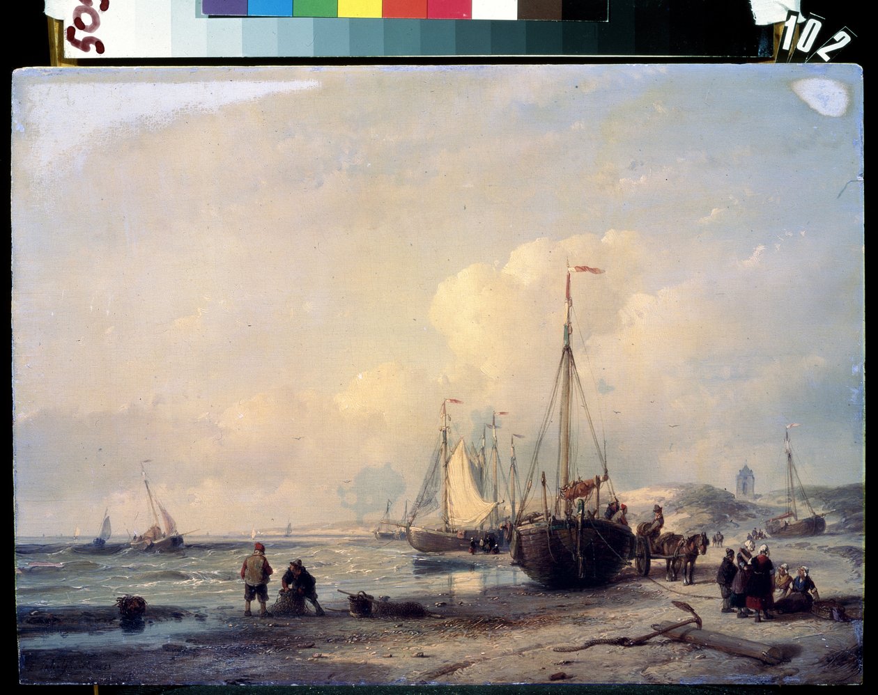 Sea landscape by Andreas Schelfhout