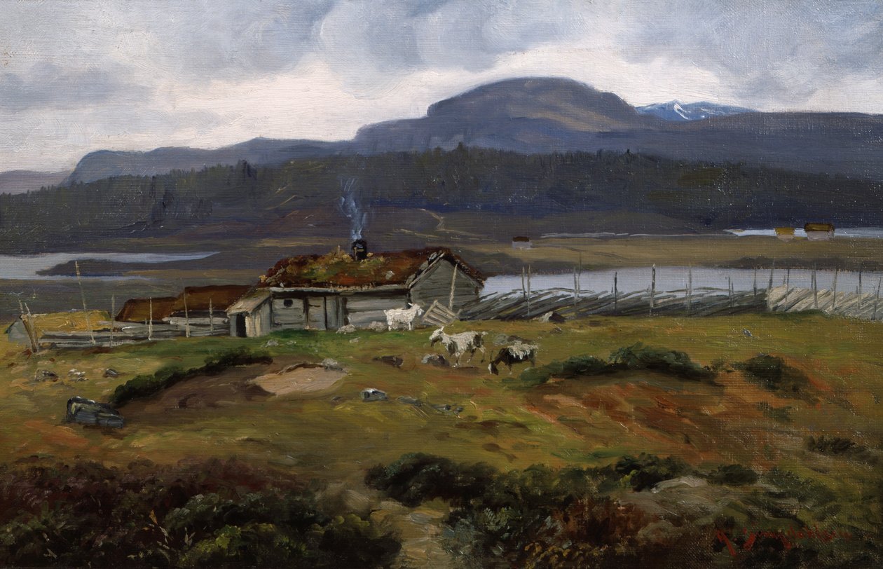 Pasture with goats by Andreas Singdahlsen