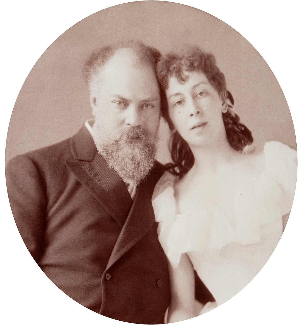Konstantin Makovsky, Russian Artist, with His Wife by Andrei Osipovich Karelin