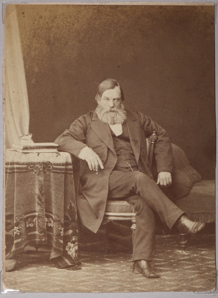 Pavel Melnikov, pseudonym Andrey Pechersky (1818-1883), by Andrei Osipovich Karelin (1837-1906). Albumin Photo by Andrei Osipovich Karelin