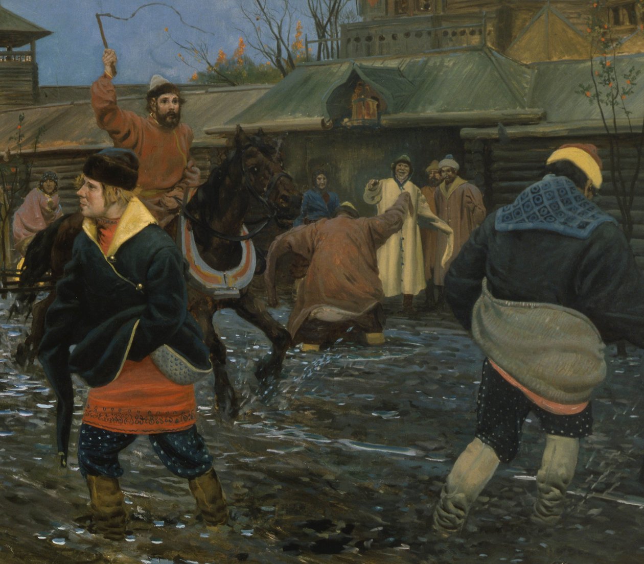 Seventeenth-Century Moscow Street on a Public Holiday by Andrei Petrovich Ryabushkin