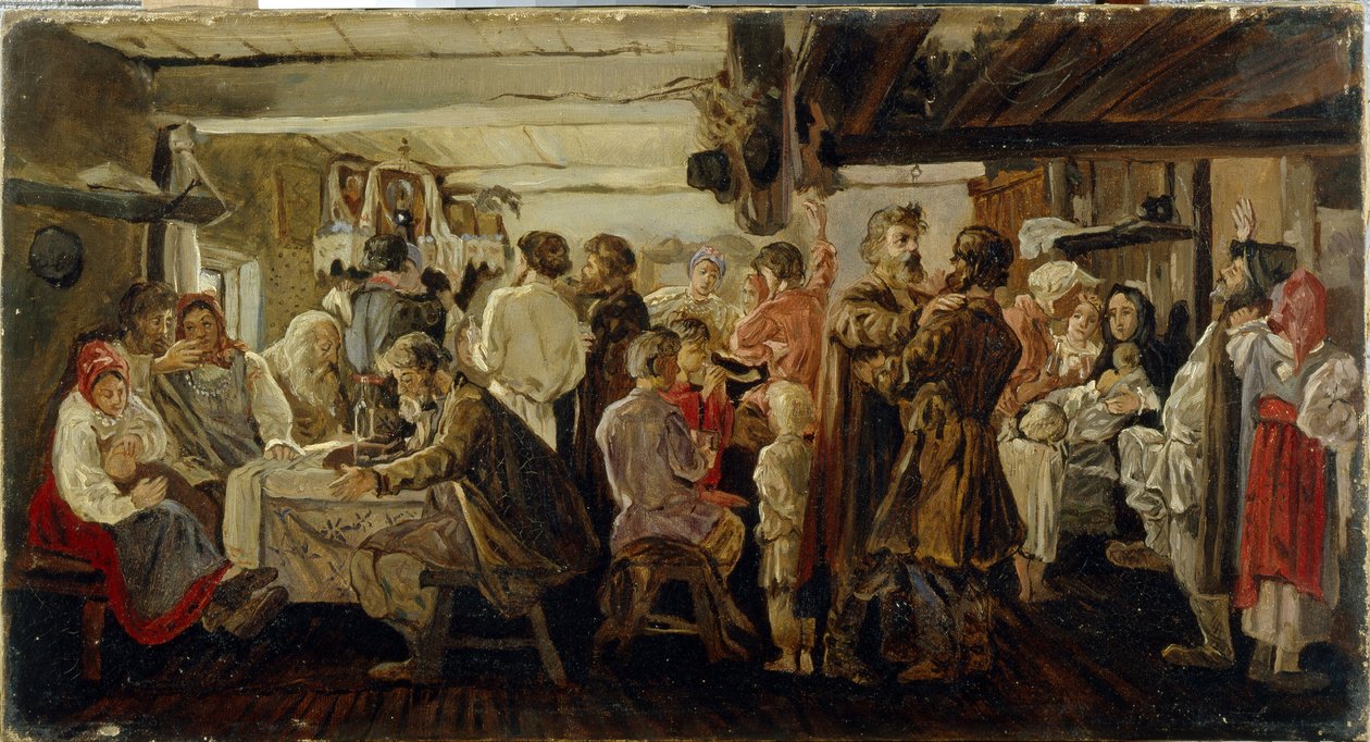 Peasant Wedding in the Tambov Region by Andrei Petrovich Ryabushkin