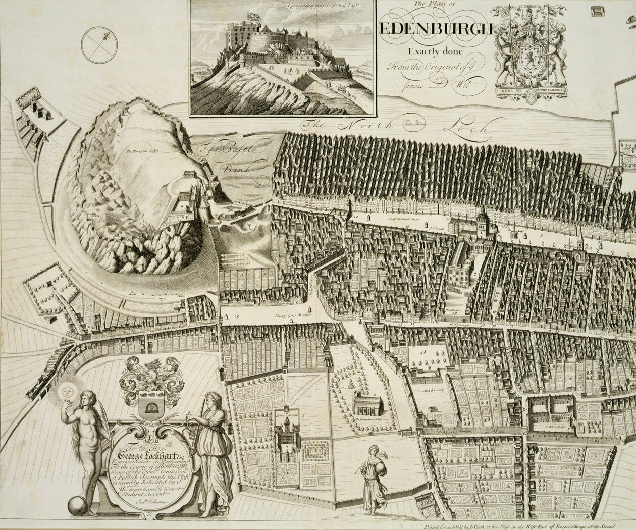 Plan of Edinburgh, Published by John Smith c.1710 by Andrew Johnston