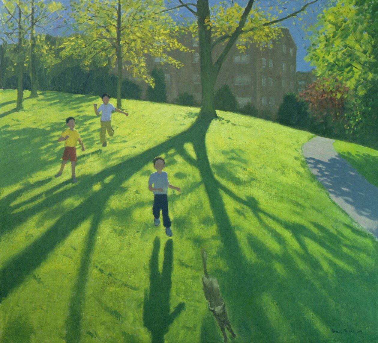 Children Running in the Park, Derby, 2002 by Andrew Macara