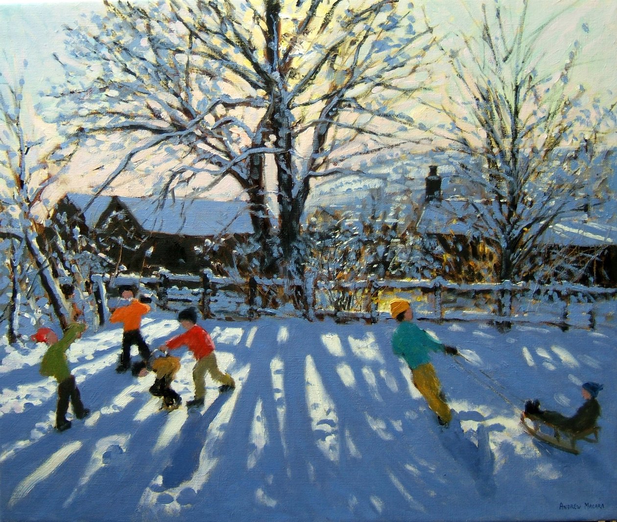 Fun in the Snow, Tideswell, Derbyshire by Andrew Macara
