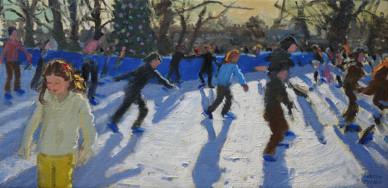 Ice Skaters, Christmas Fair, Hyde Park, London, 2014 by Andrew Macara