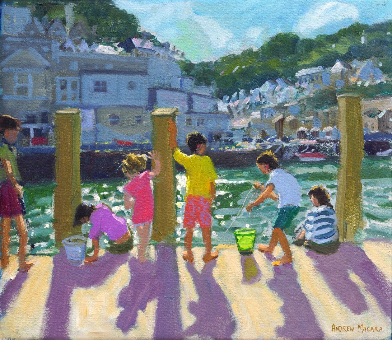 Quayside fishing, Looe by Andrew Macara
