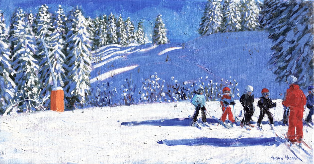 Young Skiers, Morzine, France by Andrew Macara