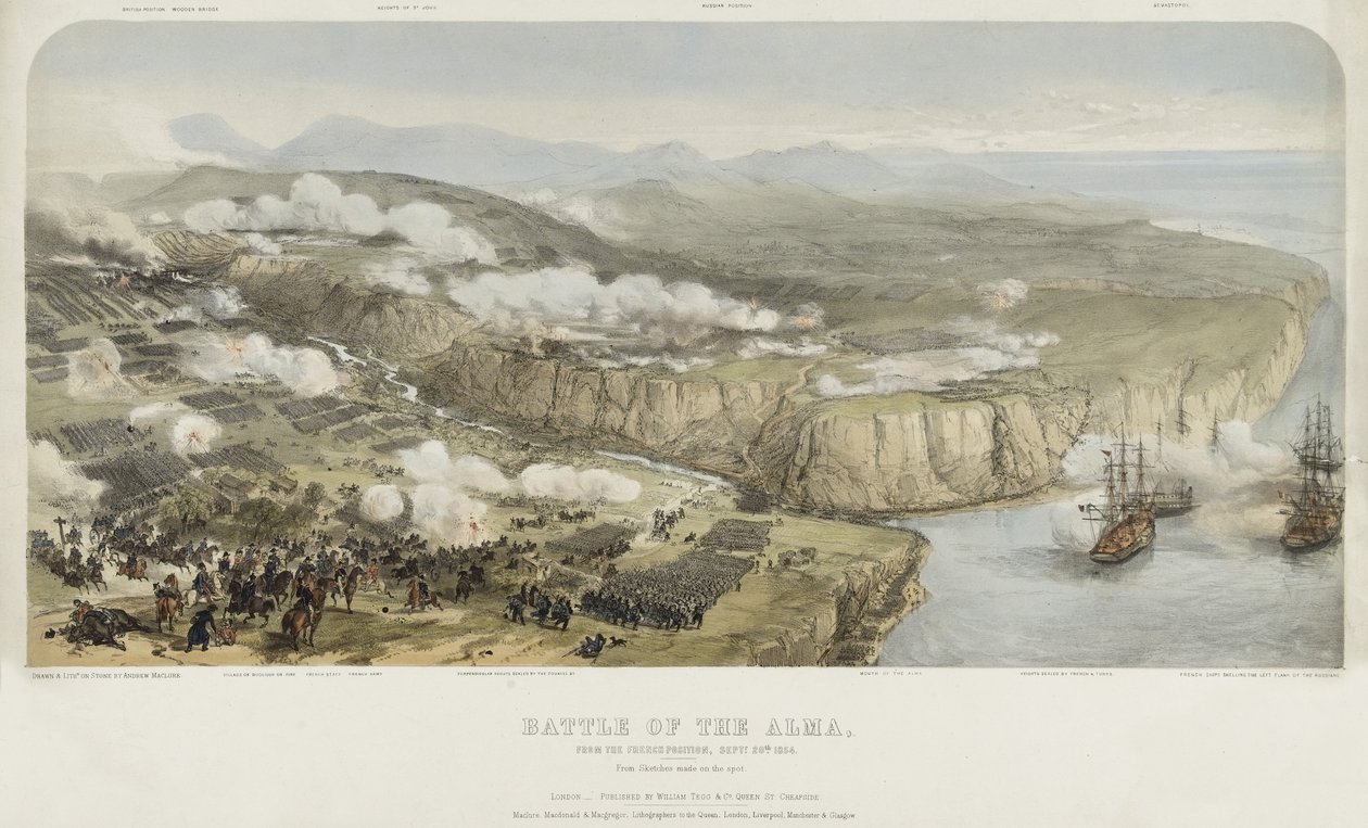 The Battle of the Alma from the French Position, Published by William Tegg and Company by Andrew Maclane