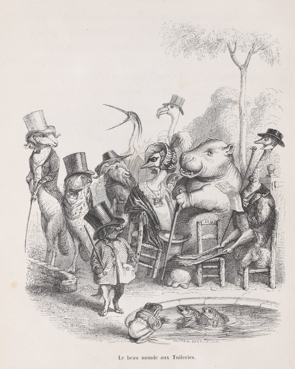 The Beautiful World of the Tuileries from Scenes from the Private and Public Life, ca. 1837-47 by Andrew Best Leloir