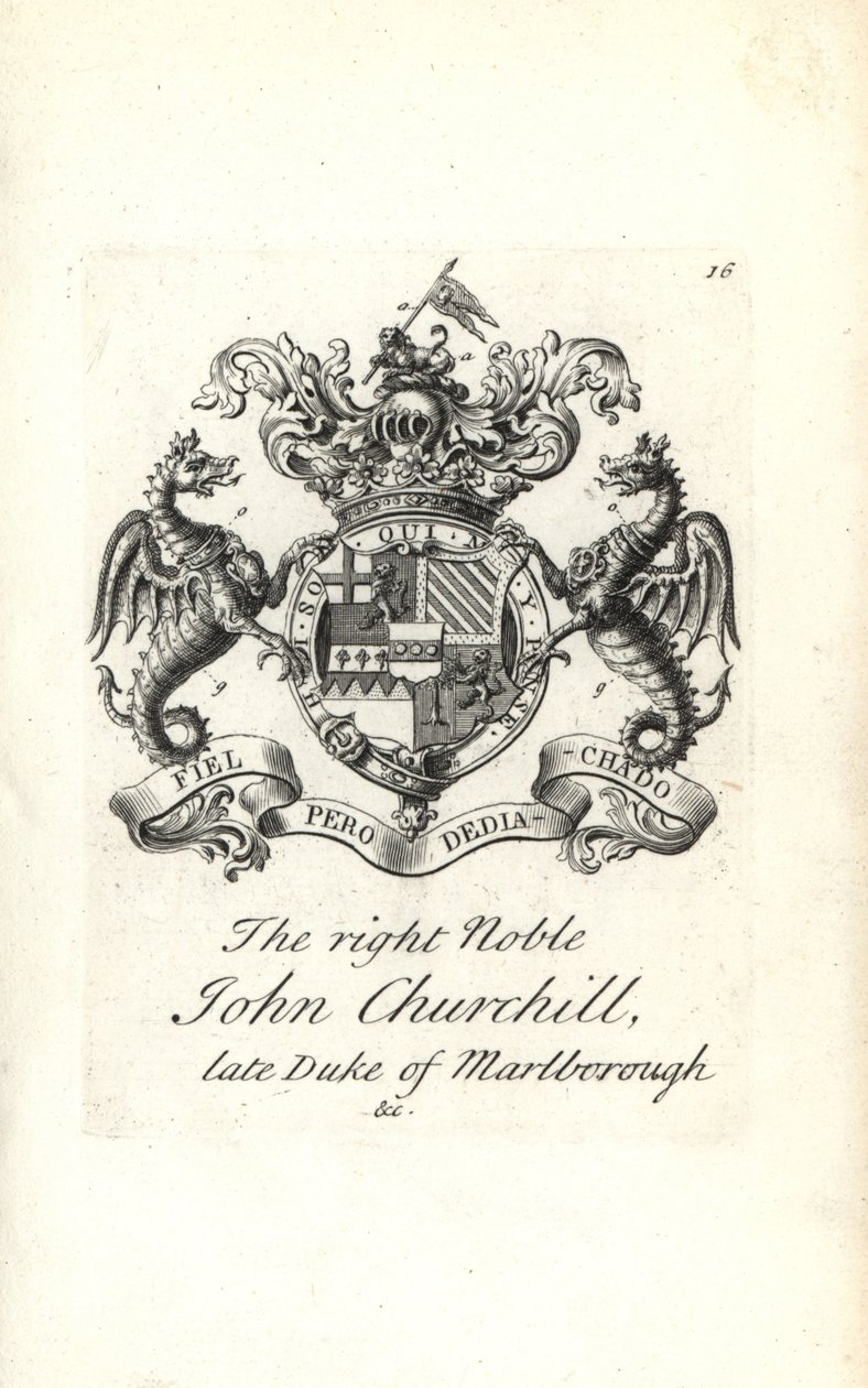 Coat of Arms and Crest of John Churchill by Andrew Johnston
