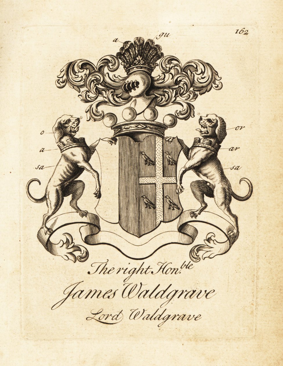 Coat of arms of the Right Honourable James Waldgrave, Lord Waldgrave by Andrew Johnston