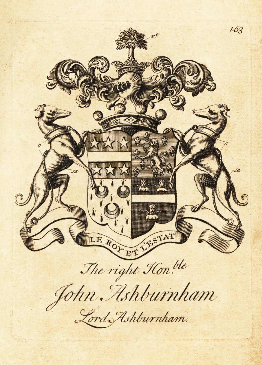 Coat of arms of the Right Honourable John Ashburnham, Lord Ashburnham by Andrew Johnston