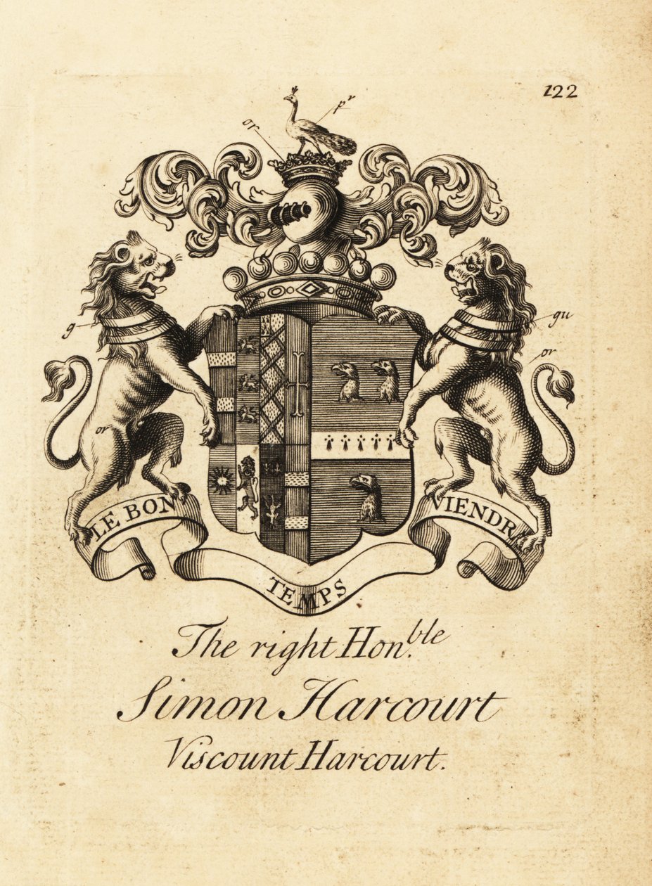 Coat of Arms of the Right Honourable Simon Harcourt by Andrew Johnston