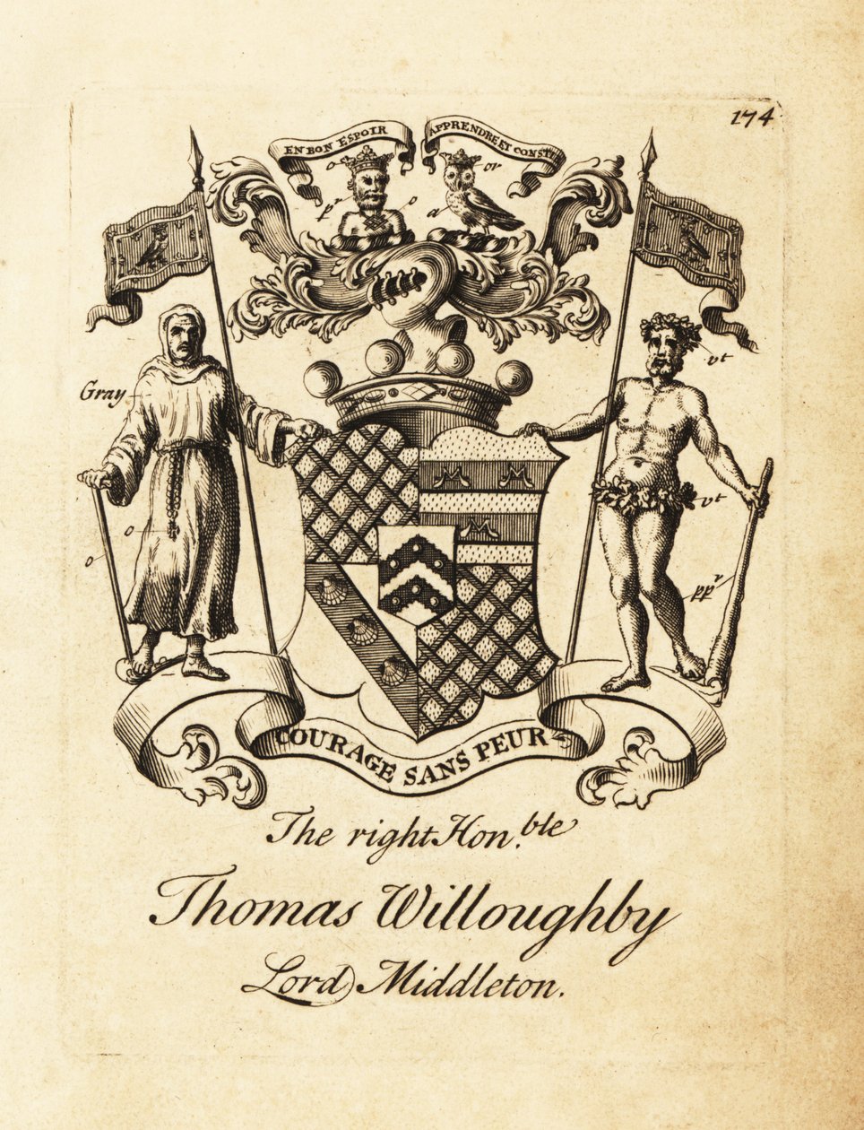 Coat of Arms of Thomas Willoughby, Lord Middleton by Andrew Johnston