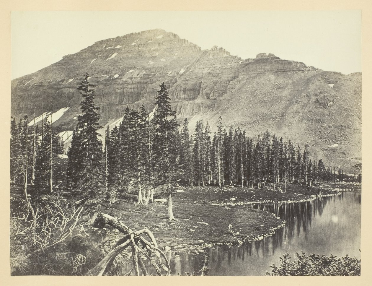 Lake at the Head of Bear River, Uintah Mountain by Andrew Joseph Russell