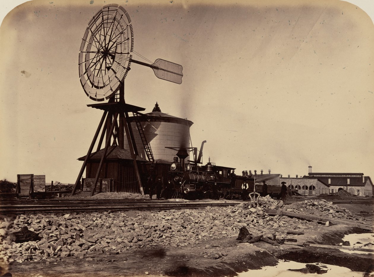Plate 16. The Windmill at Laramie, 1869 by Andrew Joseph Russell