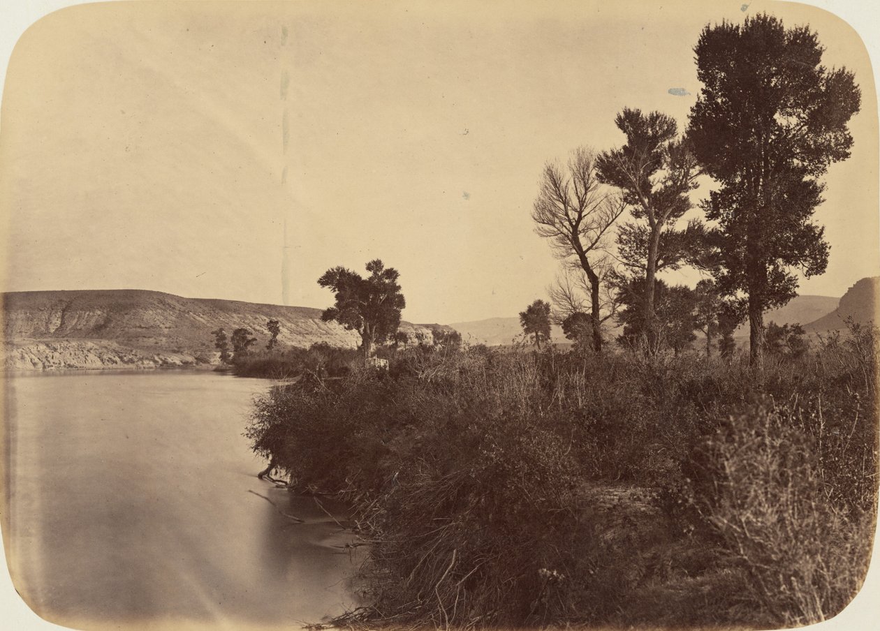 Plate 25. Green River Valley, Looking Down the River, 1869 by Andrew Joseph Russell