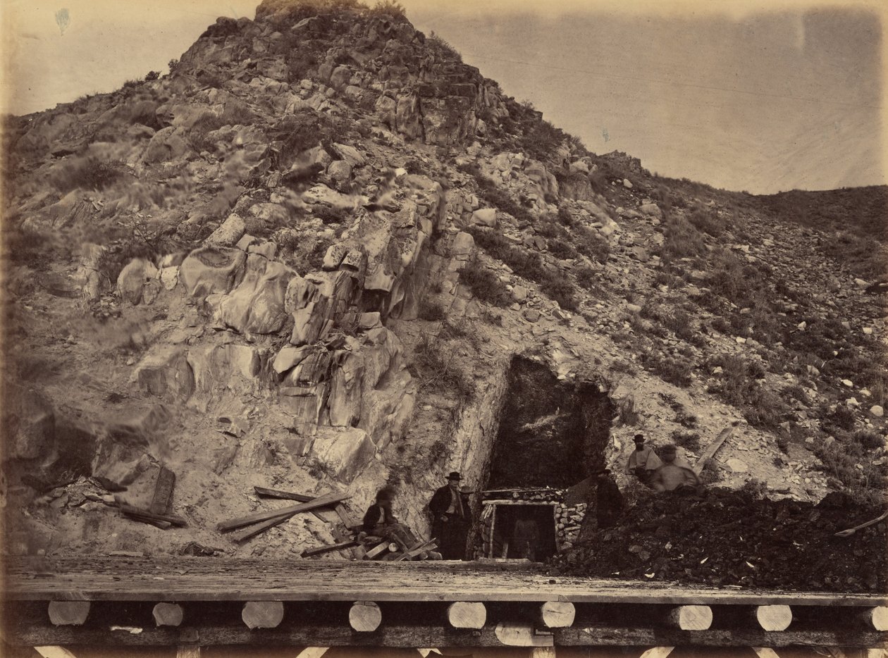 Plate 28. Coal Beds of Bear River, 1869 by Andrew Joseph Russell