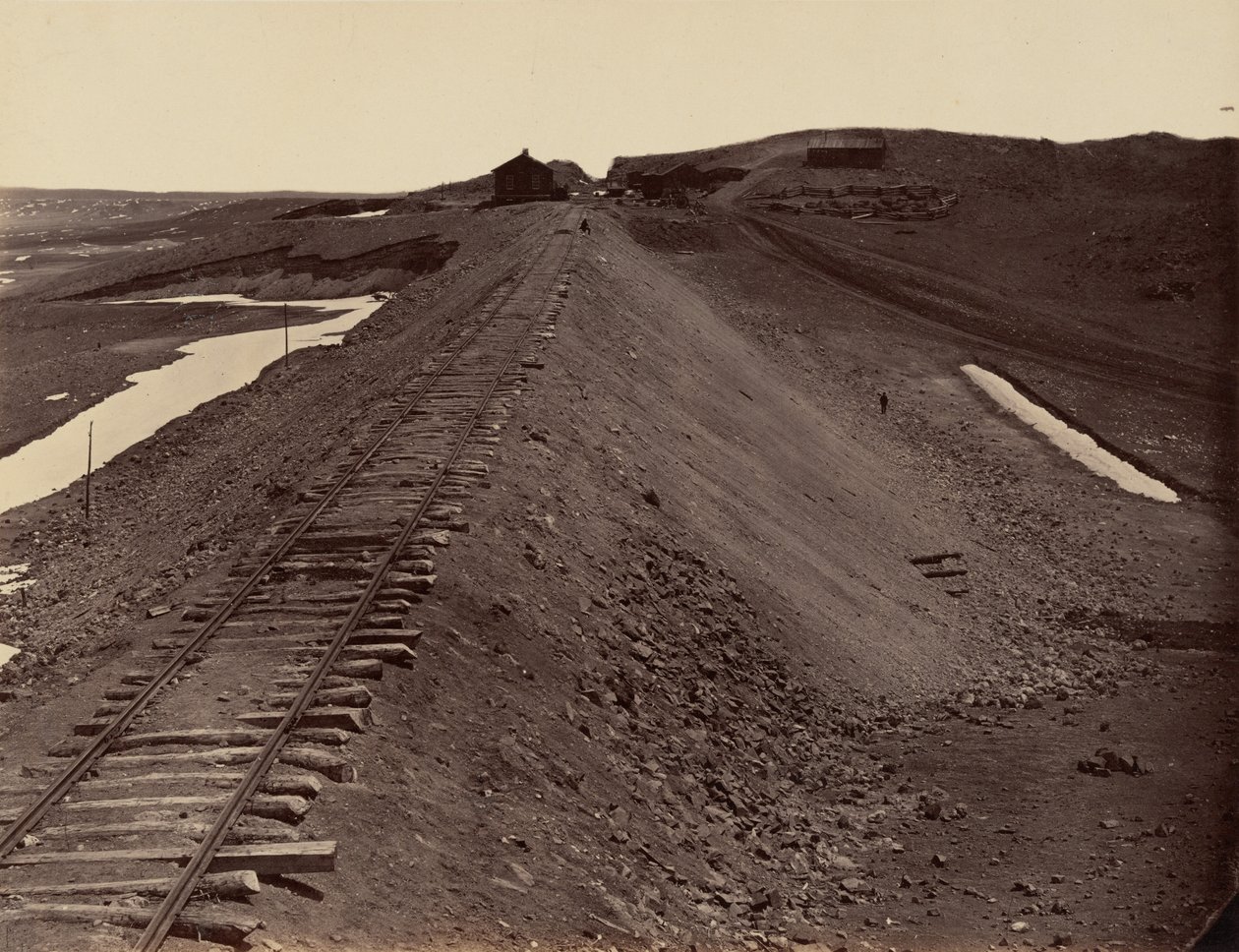 Plate 2. Granite Canyon, from the Water Tank, 1869 by Andrew Joseph Russell