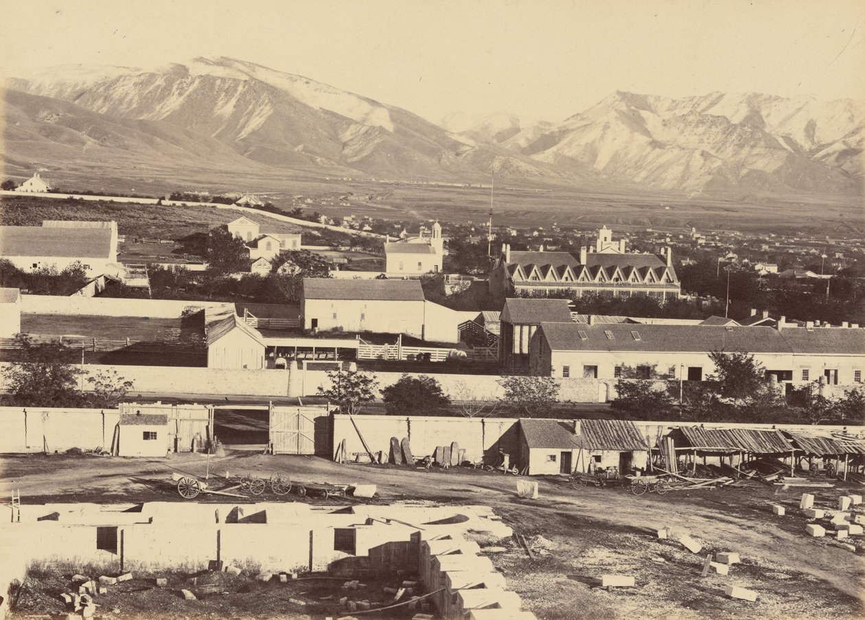 Plate 45. Salt Lake City, from the Top of the Tabernacle, 1869 by Andrew Joseph Russell
