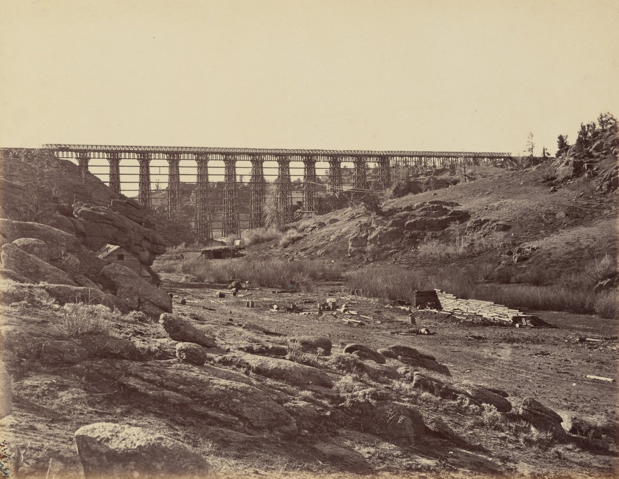 Dale Creek Bridge, General View, 1869 by Andrew Joseph Russell