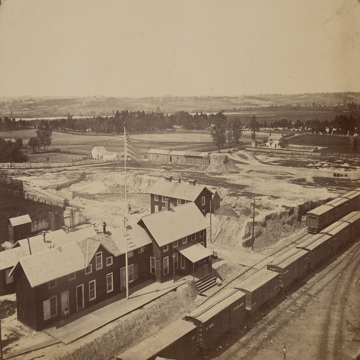 Railroad Yard, Alexandria, Virginia by Andrew Joseph Russell