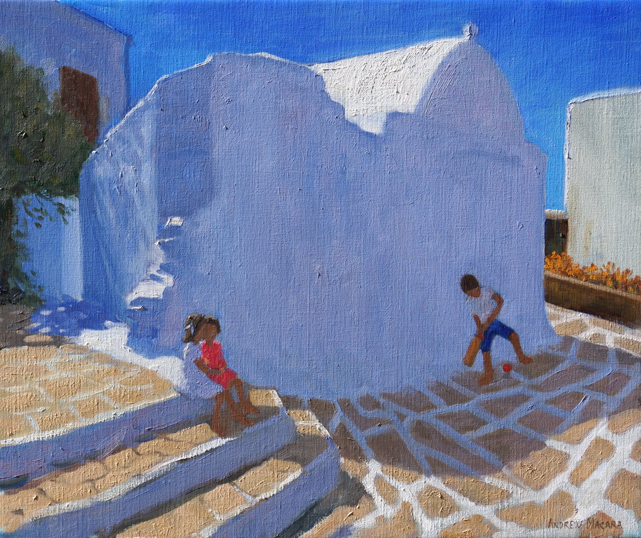 Cricket by the church wall, Mykonos by Andrew Macara
