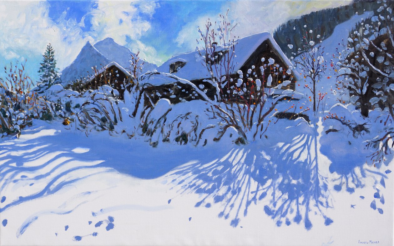 Fresh snow, Morzine Village, 2015 by Andrew Macara