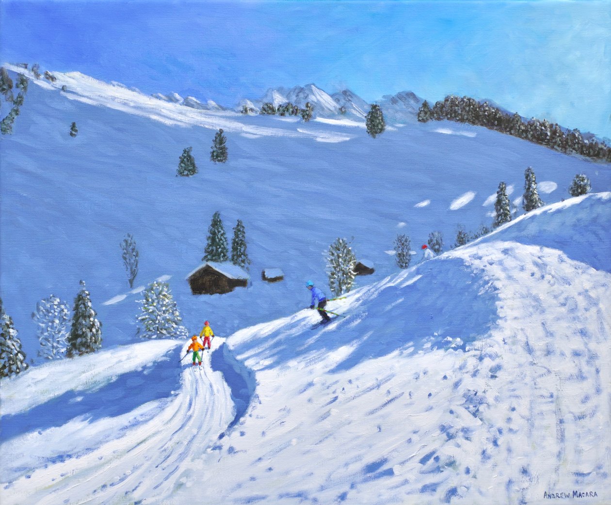 Morning Ski, La Clusaz, France, 2018 by Andrew Macara