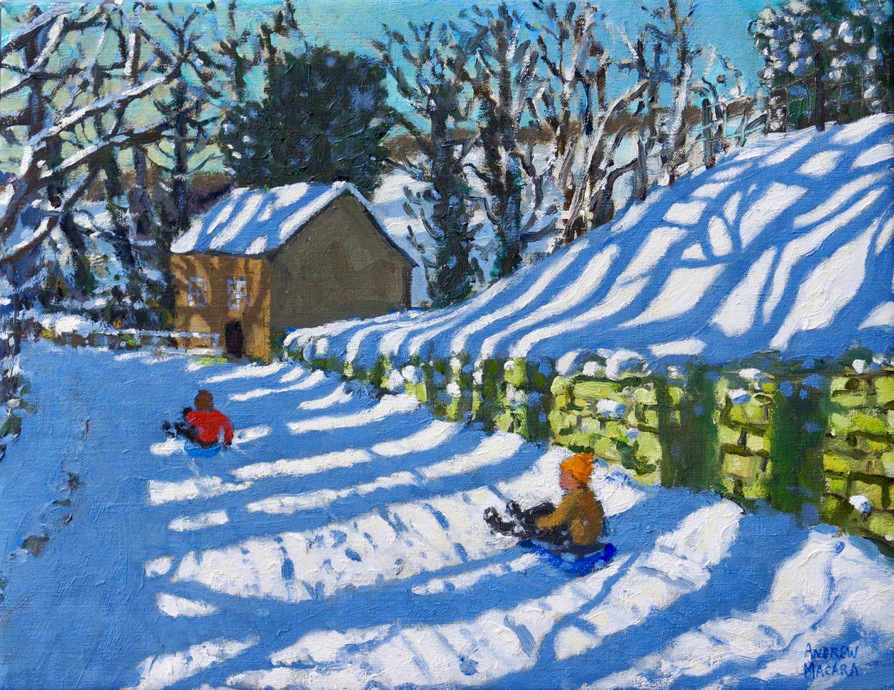 Sledging, Upper Hulme, Leek, 2020 by Andrew Macara