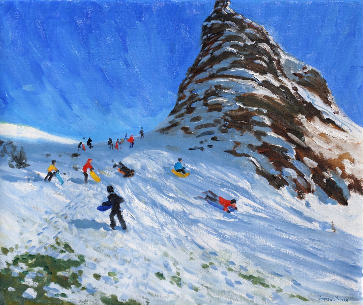 Sledging, Chrome Hill, Derbyshire, Peak District by Andrew Macara