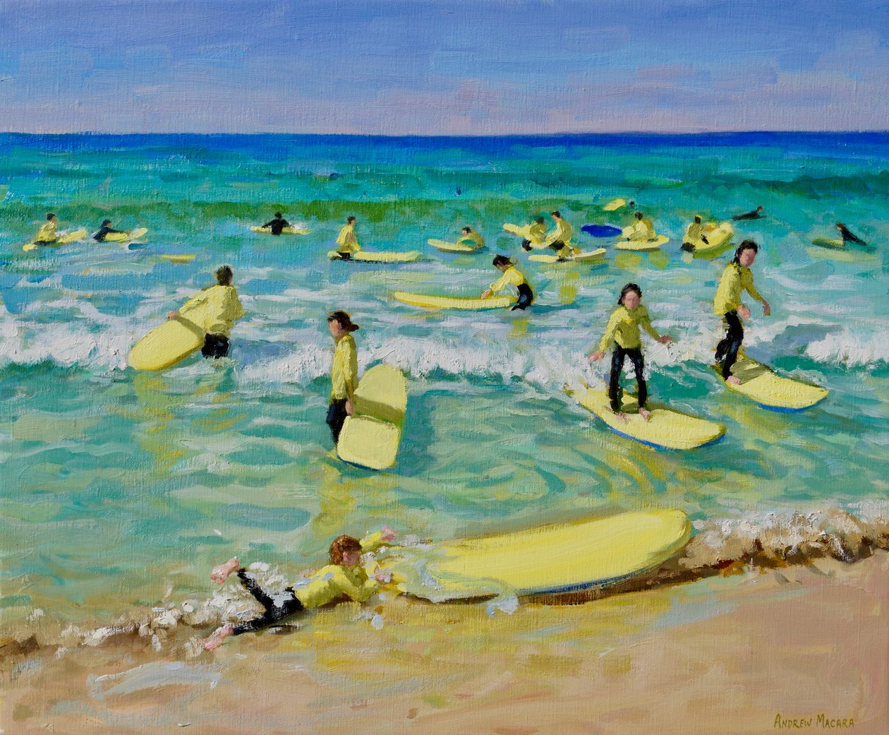 Summer surfing, St Ives by Andrew Macara