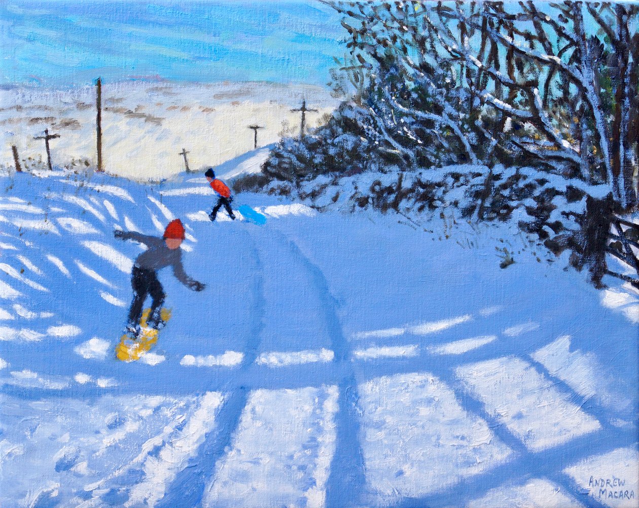 The Snowboarder, Dove Head, Derbyshire, 2021 by Andrew Macara