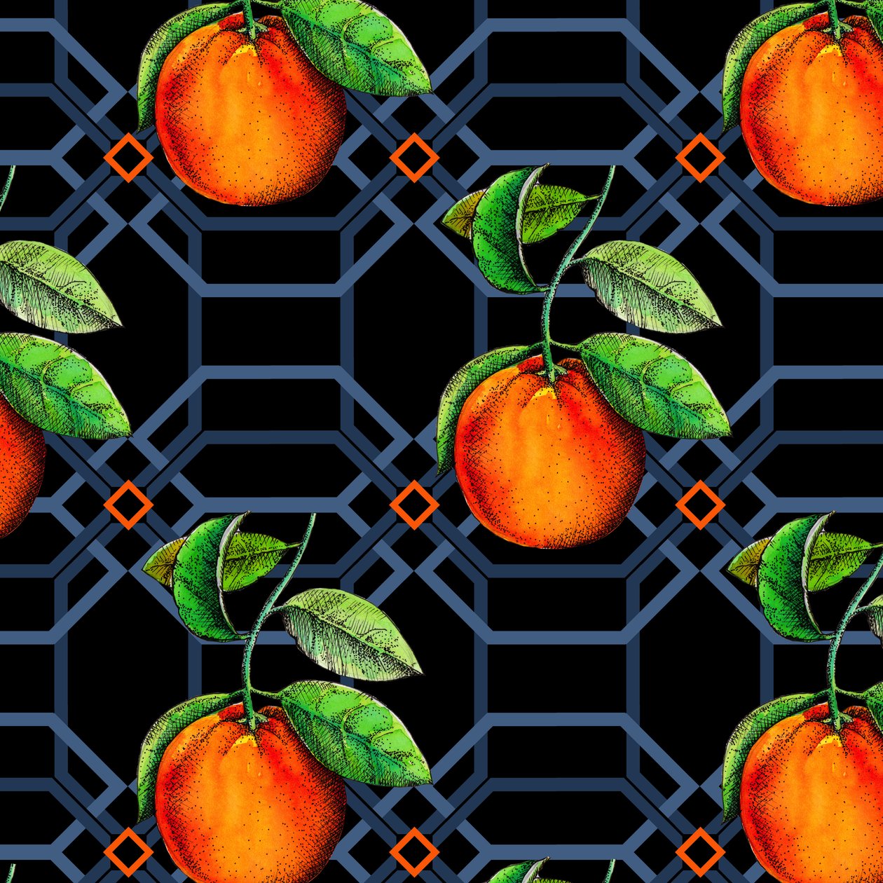 Orange Geometric, 2018 by Andrew Watson