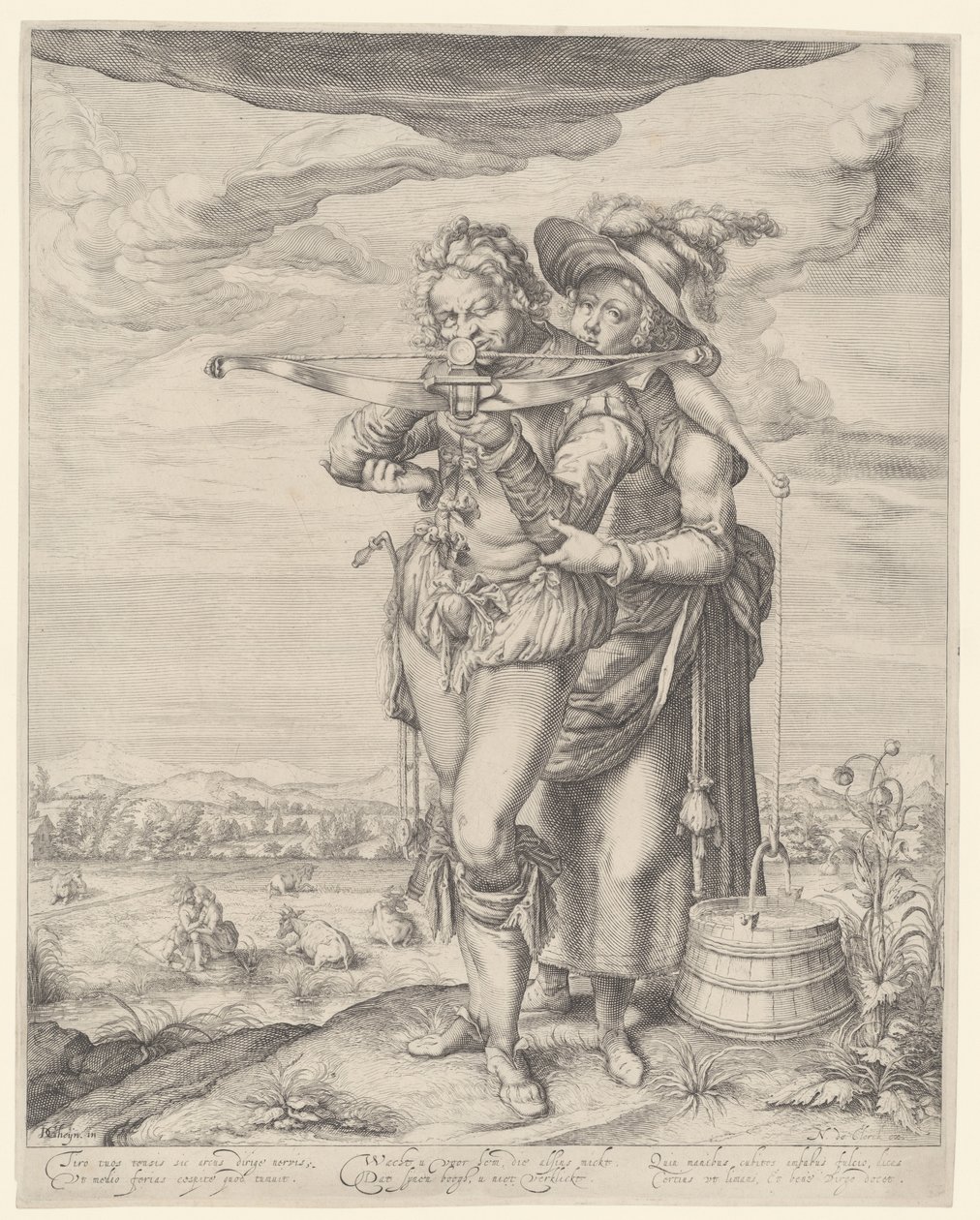 Archer and Milkmaid by Andries Jacobsz. Stock (possibly)