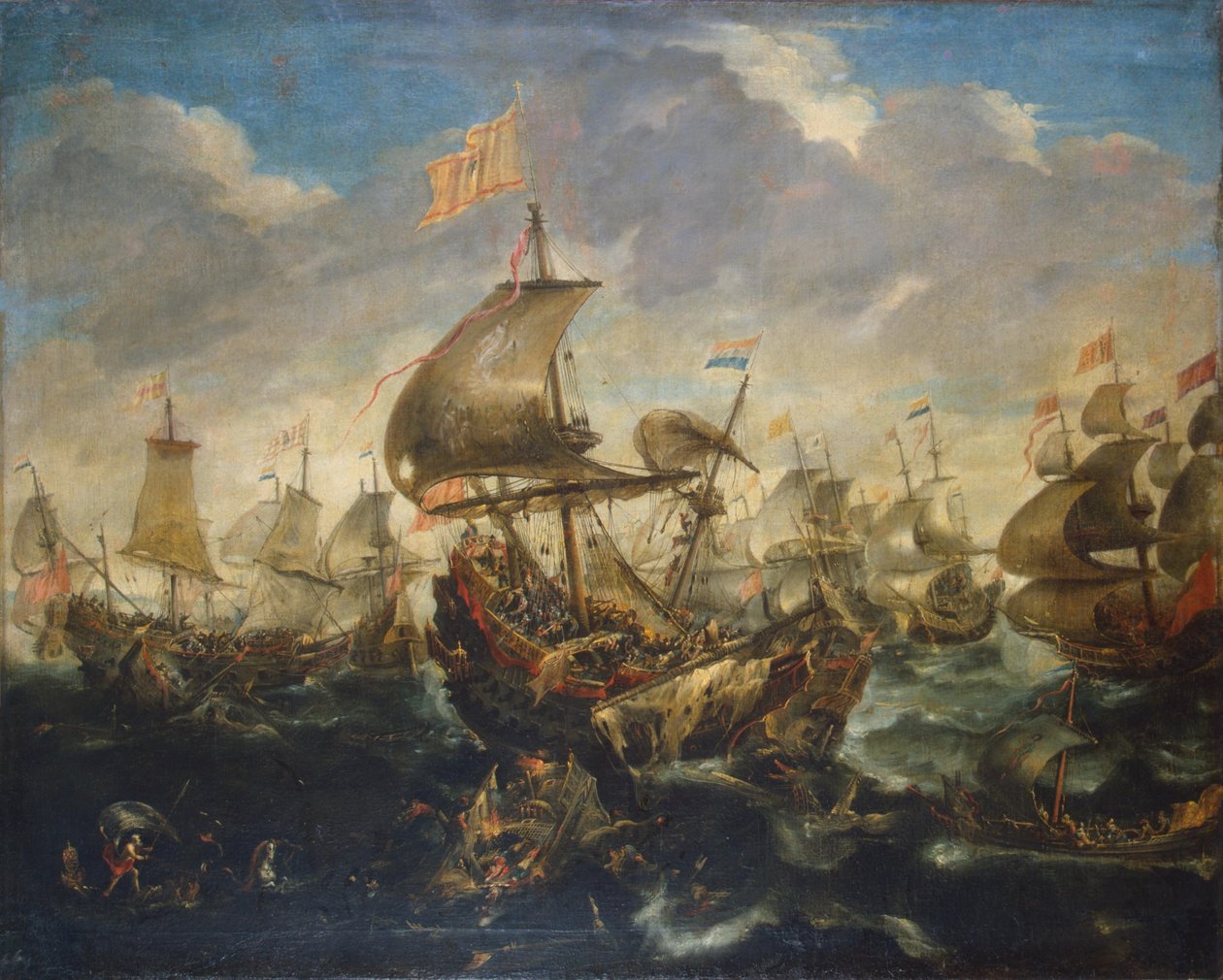 Battle of the Spanish and the Dutch Fleet on May 1573, at the Time of ...