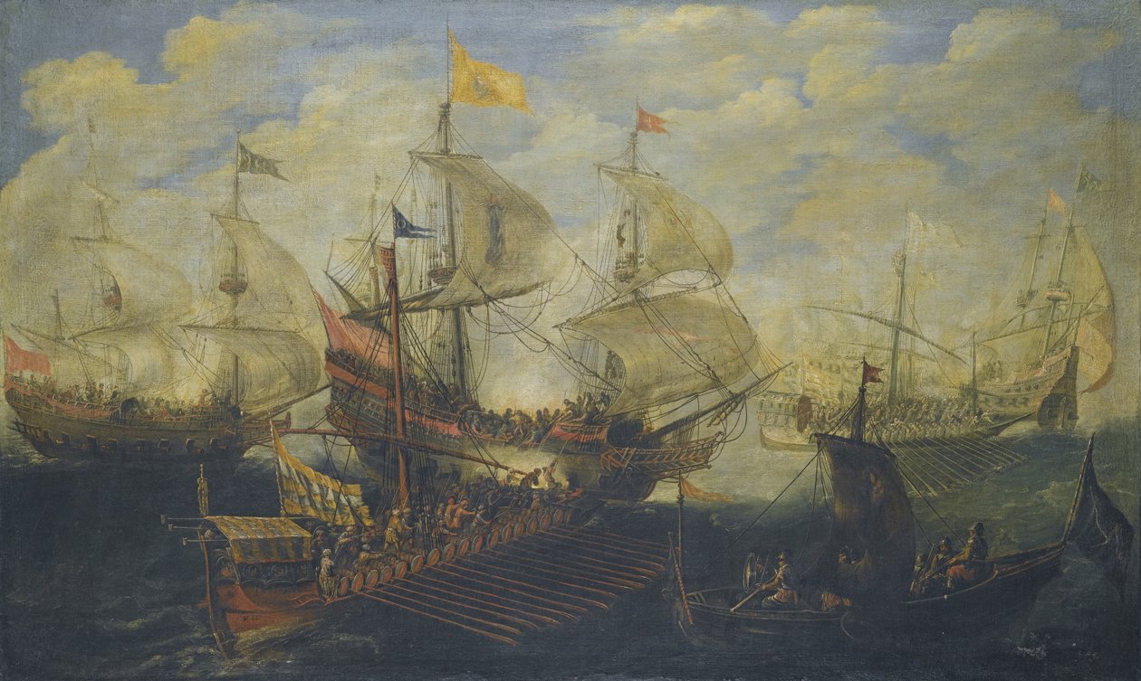The Battle of Lepanto on 7 October 1571 by Andries van Eertvelt