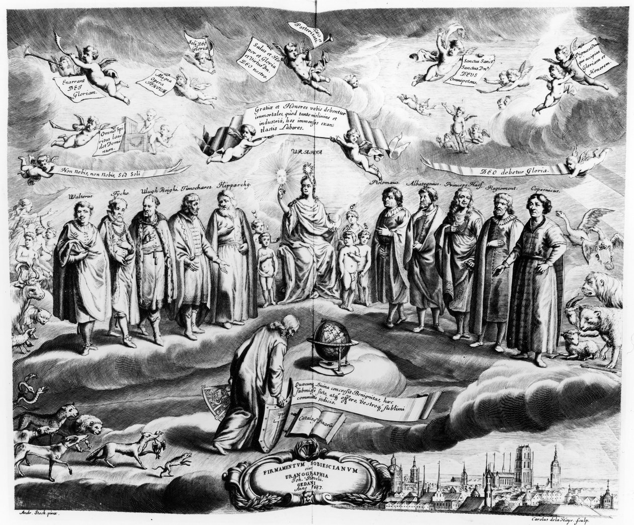 Firmamentum Sobiescianum or, Uranographia, by Johannes Hevelius (1611-87), engraved by Carolus de la Haye, pub. in 1687 by Andrzej Stech