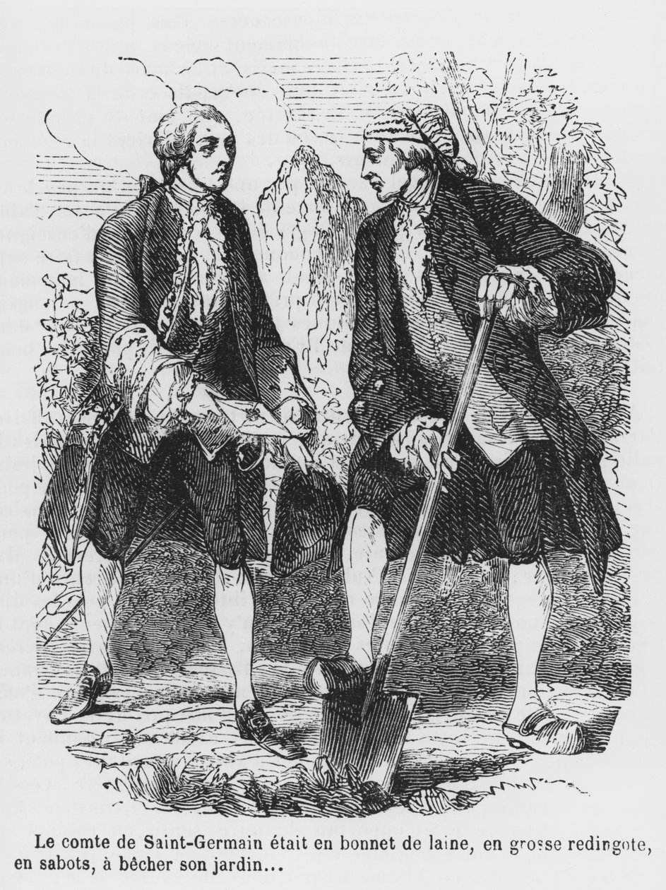 Count of St. Germain Digging in His Garden, illustration from 