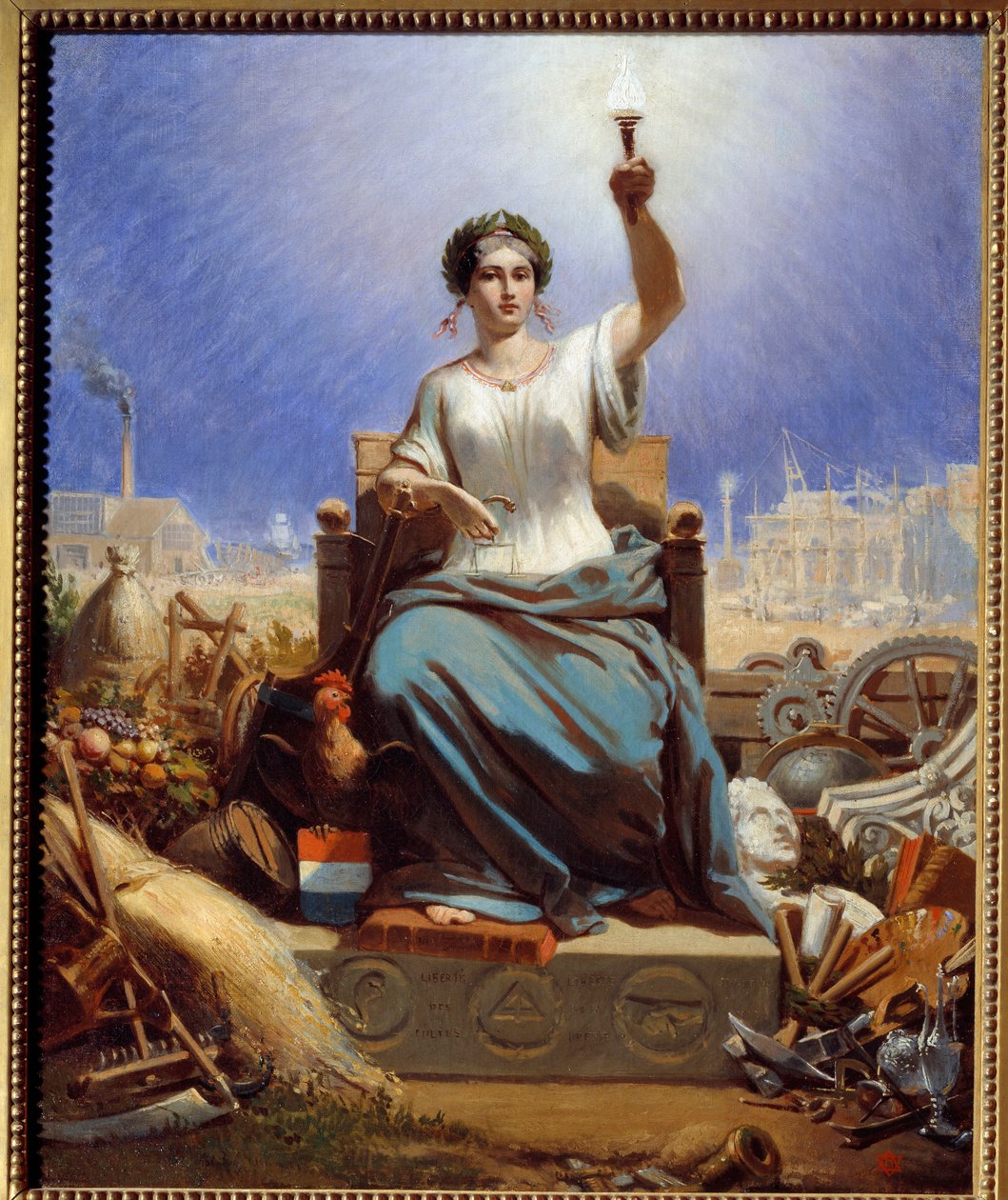 France Illuminating the World. Allegory by Ange Louis Janet