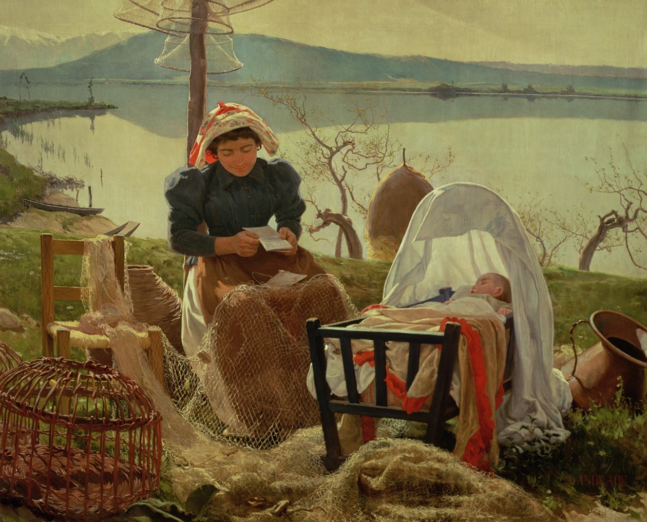 A Letter from Her Husband by Angel Andrade Blazguez