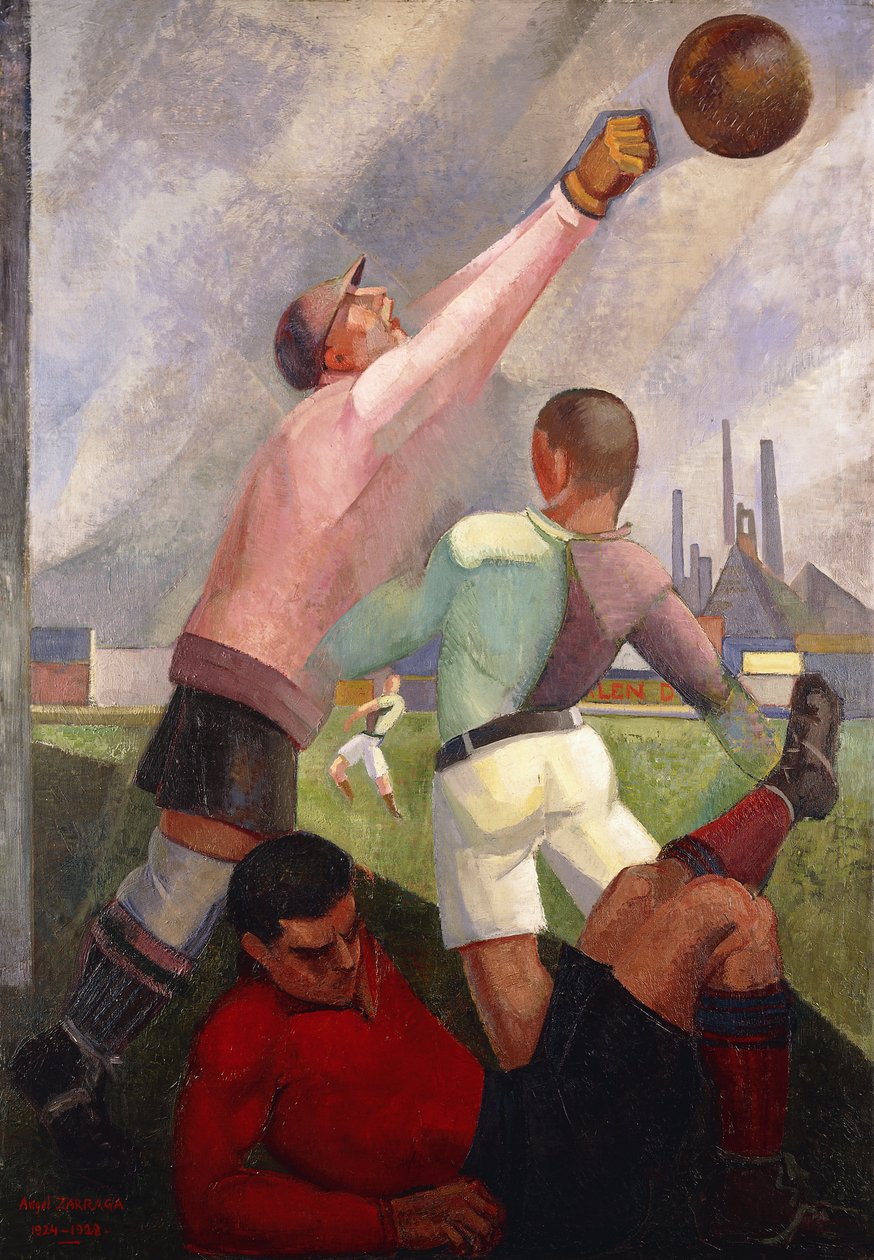 Players on the Plain by Ángel Zárraga