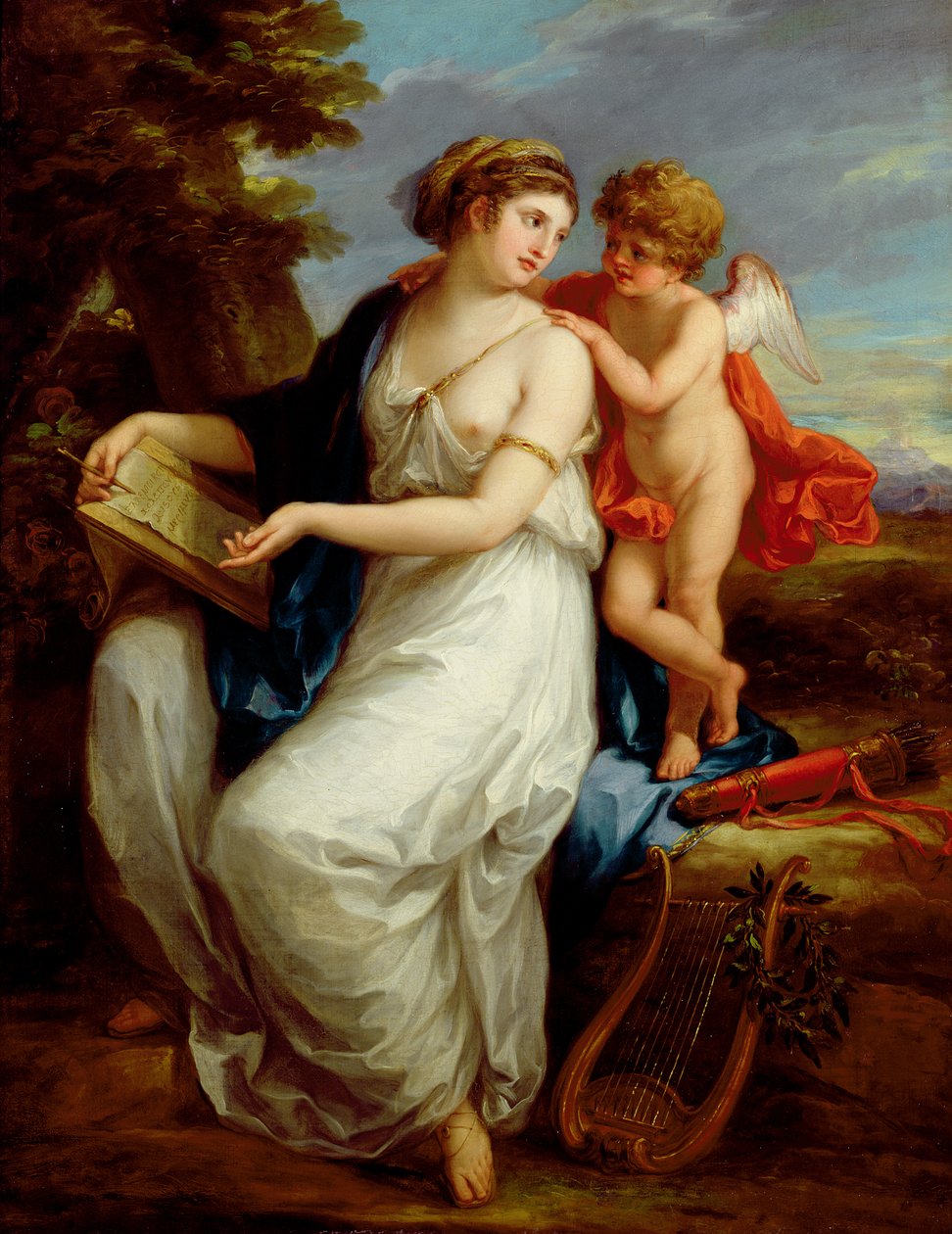 Erato, the Muse of Lyric Poetry with a Putto by Angelica Kauffmann