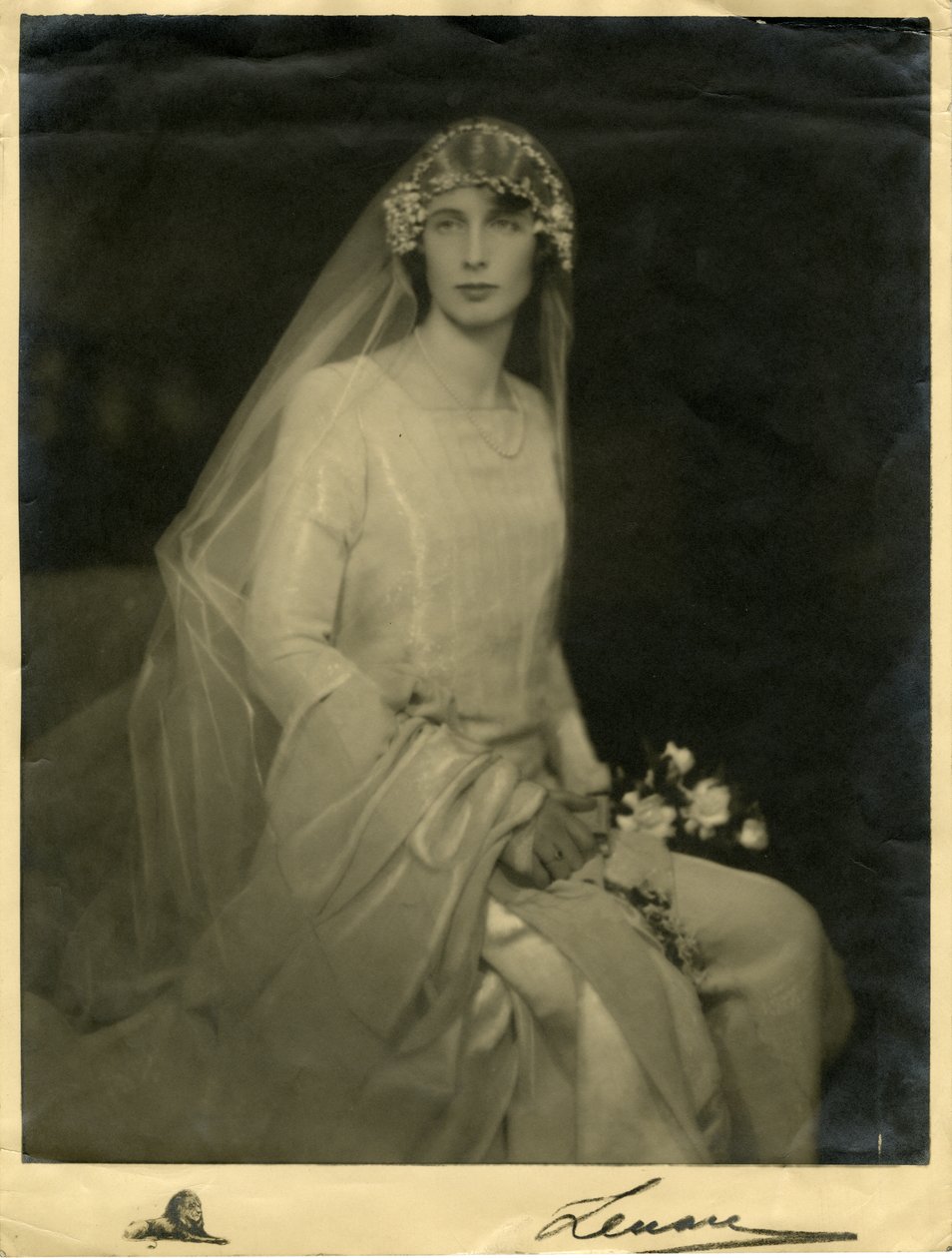 Wedding Photograph of Lady Anne Hunloke (née Cavendish) by Thomas Kelly