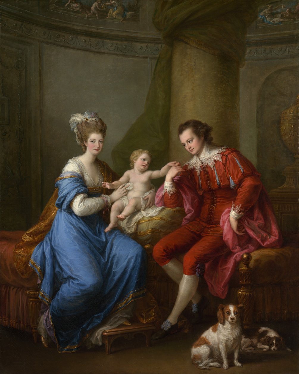 Edward Smith Stanley, Twelfth Earl of Derby, with His First Wife and Their Son by Angelica Kauffmann