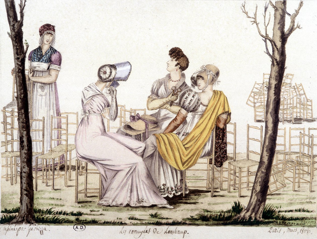 Les Ennuyés de Lonchamp, March 1806 by Angelo (after) Garbizza