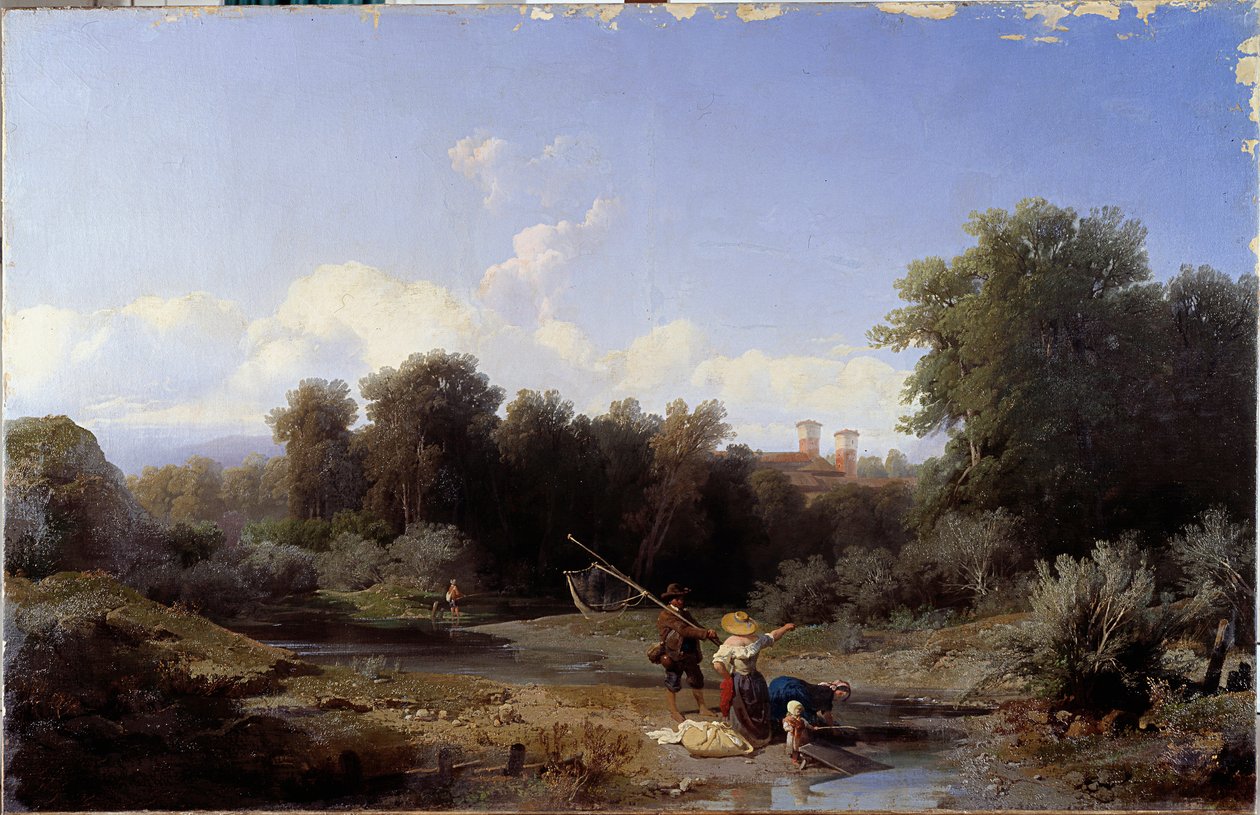 Fishing in a River by Angelo Beccaria